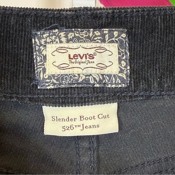 Levi's Black Flare Wide Leg Corduroy Jeans. Size 12 Medium. Excellent condition! - Picture 5 of 7